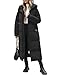 Vancavoo Wintermäntel Damen Lang Winterjacke Winter Daunenmantel Warm Steppmantel Jacke Mäntel Winterparka Daunenjacke mit Kapuze,Schwarz,M