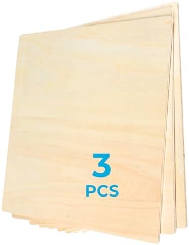 Creality 10 Pcs Basswood Sheets-8x8x1/8 Inch-3mm Thick Basswood Unfinished Wood for Crafts Laser Cutting & Engraving, Architectural Models, CNC Cutting (8''×8''×1/8'' 10Pcs Basswood Sheets) Thumbnail