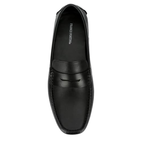 Image of Franco Fortini Daven Penny - Men's Slip-On Moc Toe Dress Leather Penny Loafer