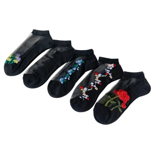 Image of Benefeet Sox Womens Sheer Socks Girls Lace Mesh Ankle Socks Transparent See Through Summer Sock Ultra Thin Nylon Short Sock