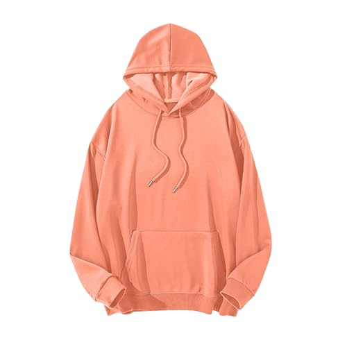 Hoodies for Men Trendy Fall Long Sleeve Drawstring Solid Pullover Big and Tall Comfy Casual Fashion Teen Boys Outfits