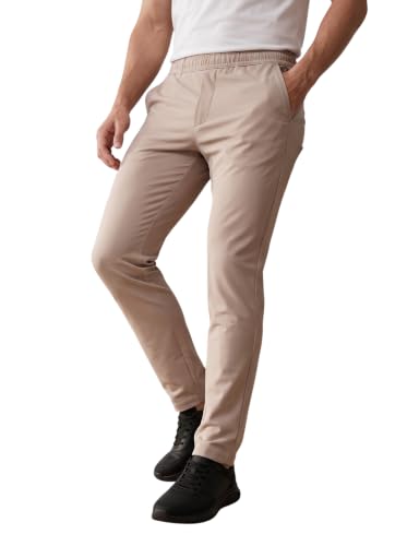 Image of SaintX Men's 4-Way Stretchable Athleisure Pants | Sweat Wicking Fabric | Slim Fit | Active - Sports Wear | Travel, Lounge & Casual Wear | Stylish Back Zipper Pocket | Available in Plus Size (ST06)