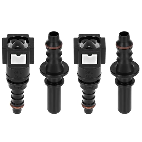 QWORK® 2 Piezas Auto combustible línea de 7.89mm a 8mm, conector de liberación rápida de nailon