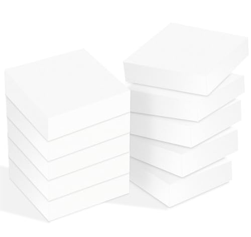 Bloc de notes autocollantes blanches 76x76 mm mémo repositionnable école bureau Agoer