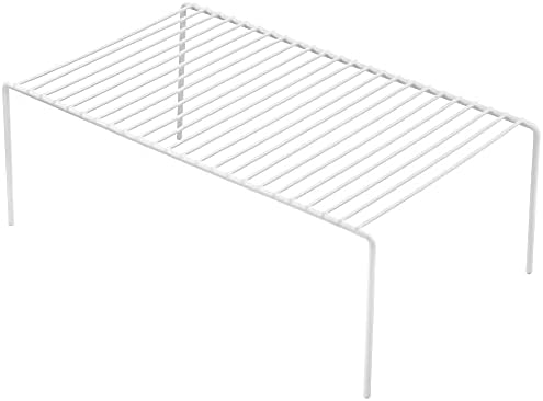 iPEGTOP 6 Pack Medium (33 x 24 cm) Freezer Cabinet Storage Shelf Rack, Rustproof Stainless Steel Kitchen Organizer Space Saver for Fridge Pantry Shelves Countertops