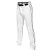 Easton Men's Mako II Piped Pants, White/Black, Medium