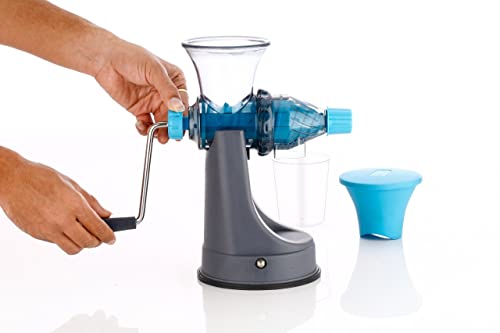 RADHE MART Heavy Duty Hand Juicer For Carrot,Fruits And Vegtables With Steel Handle,Vacuum Locking System,Shake,Smoothies,travel Juicer, Orange juicer, Manual Juicer For Fruits, Machine
