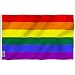 Anley |Fly Breeze| 4x6 Foot Rainbow Flag (6 Stripes) - Vivid Color and UV Fade Resistant - Canvas Header and Double Stitched - Gay Pride Banner Flags Polyester with Brass Grommets 4 X 6 Ft
