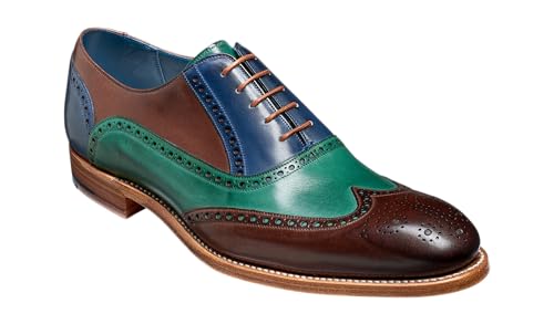 Image of BARKER Valiant Men's Handmade Oxford Derby Shoes - Premium Calf Leather, Goodyear Welted, Hand-Painted Finish, Classic Formal Style