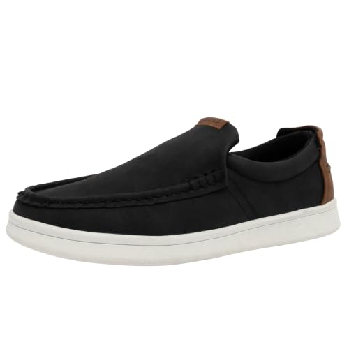 Image of Nautica Men's Slip-On Loafers Casual Moc Toe Sneakers Boat Shoes Slipper for Men - Lightweight & Comfortable - Derwin
