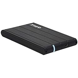 TooQ TQE-2530B - Carcasa para discos duros HDD de 2.5´´, (SATA I/II/III de hasta 9.5 mm de alto, USB 3.0), aluminio, indicador LED, color negro, 50 grs.
