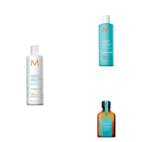 Moroccanoil Feuchtigkeitsspendendes Shampoo und Conditioner 250ml Set mit Behandlung 25ml