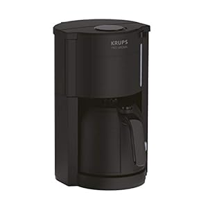 Krups Pro Aroma KM303810 | filterkoffiemachine met inhoud van 1 liter | met thermosfles | 800 watt | voor 10-15 kopjes koffie | zwart