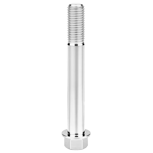 Image of Titanium Bolt M12 30 35 40 45 50 55 60 65 70 75 80 85 90mm Hex Small Flange Head for Motorcycle Car Modification Pack of 4 (M12x90mm Pitch 1.25, Silver)