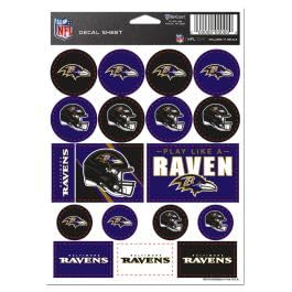 Amazon.com: Baltimore Ravens Vinyl Sticker Sheet 5" x 7" : Sports ...