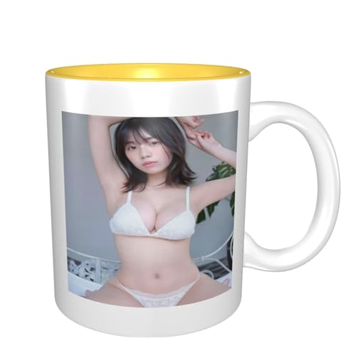マグカップ 菊地姫奈 コーヒーカップ 陶磁器 人気 おしゃれ 大容量 ミルクコップ 耐熱 耐冷 持ちやすい 繰り返し使用 オフィス 家庭用 電子レンジ対応 記念日 プレゼント 330ml