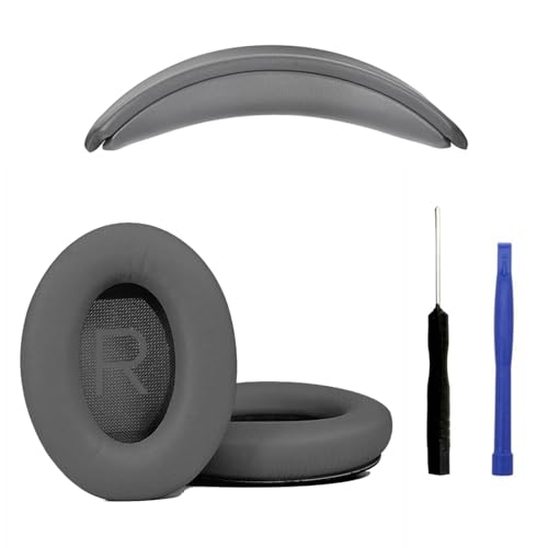 YiQinzcxg Almohadillas de cuero de proteína suave para auriculares QC45 QC35, fácil instalación, excelente aislamiento de ruido