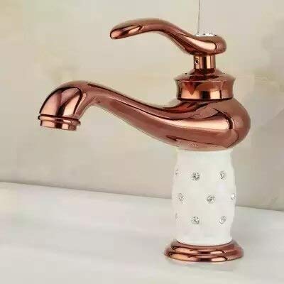Robinets de lavabo en laiton mitigeur doré eau chaude et froide SLT027-R