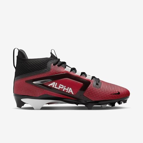 Image of Nike Alpha Menace 4 Elite Football Cleats (FD7036-600, University Red /Team Red /Black /White)