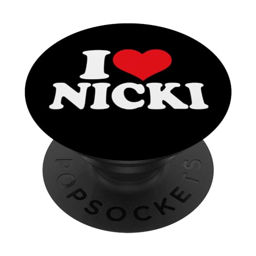 I Love Nicki, I Heart Nicki nome PopSockets PopGrip Intercambiabile I Love Nicki, I Heart Nicki nome PopSockets PopGrip Intercambiabile