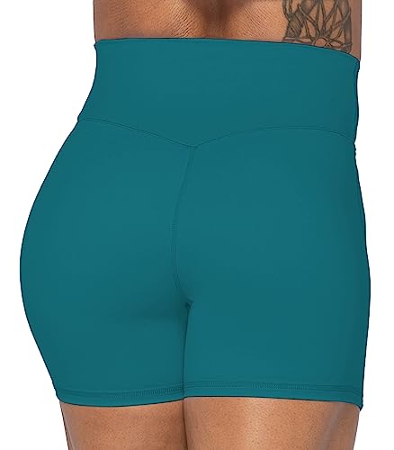 Image of Sunzel Crossover Biker Shorts for Women, No Front Seam V High Waist Yoga Workout Gym Shorts with Tummy Control | 4 Or 6-Inch Inseam, High Waisted, Tummy Control, Crossover Waist, Buttery Soft, No Front Seam, Squat Proof, Compression