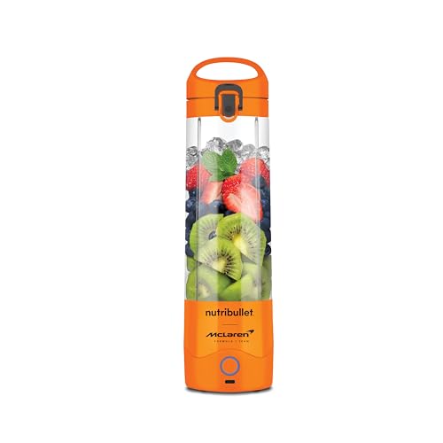 Nutribullet Portable Blender McLaren F1 Team Edition 590ml Papaya Leak-Proof Lid Powerful Extractor Blade USB-C Rechargeable 15+ Blends Juices & Smoothies Model NB-MC475PA 1-Year Warranty