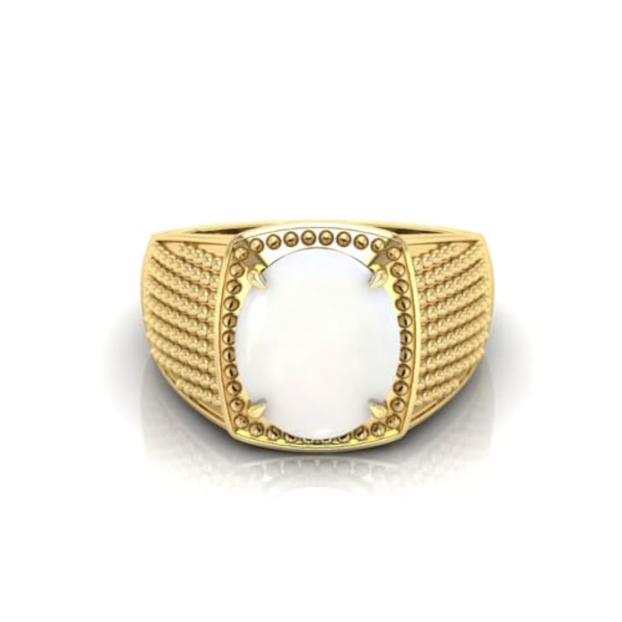 12.25 Ratti A+ Quality Rainbow Moonstone Gemstone Ring, Unisex