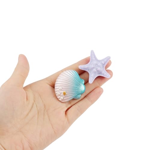 Set de 12 imanes decorativos de concha y estrella miniatura 4
