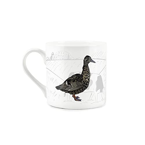 Purely Home Countryside Farmyard American Black Duck - Fine Bone China White Mug Coffee/Tea Present Gift for Animal Lovers - Image 2