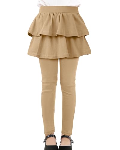 Image of KEREDA Girls Leggings Ruffle Skirt School Uniform Pants Kids Clothes