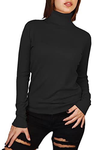 JOPHY & CO. Damen-Pullover mit hohem Kragen (cod. 22053), Schwarz , M Cover