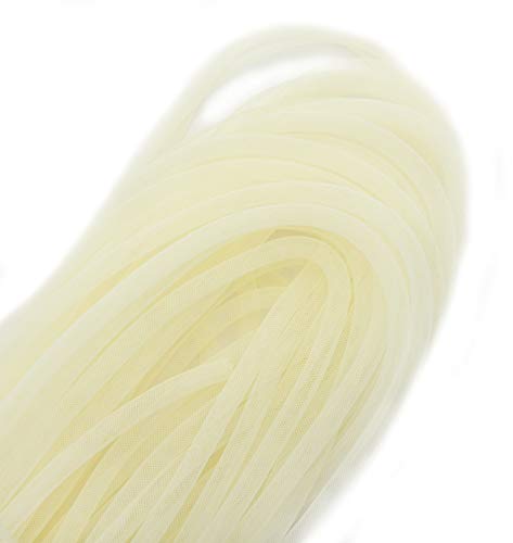 Crin tubulaire élastique léger Hand pour chapellerie, diamètre 8 mm, crème, 30m