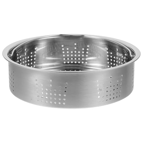 Alipis Cesta Vaporera de Acero Inoxidable Resistente y Fácil de Limpiar con Orificios Uniformes para Cocción Rápida Apta para Ollas Eléctricas y Uso Doméstico para Verduras Mariscos y