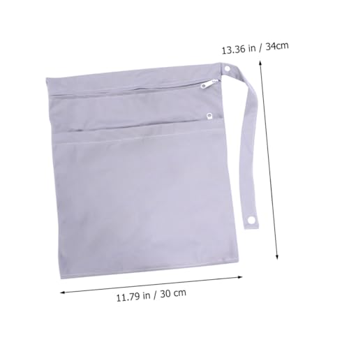 Bolsa impermeable para pañales de bebé con dos cremalleras miniatura 2