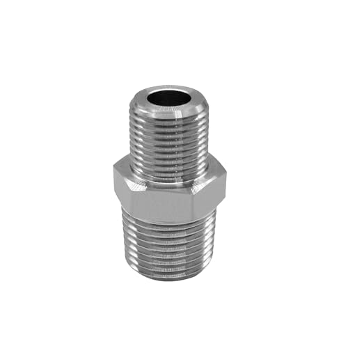 Image of Beduan Stainless Reducer Hex Nipple 3 /4 inch to 1 /2 inch Male NPT Pipe Fitting for Water Air Gas Fuel (Pack of 2)