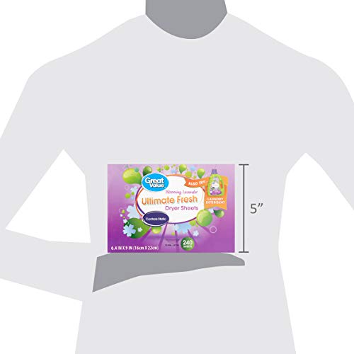 Great Value Folhas para Secador de Lavanda Florescente, 240 folhas