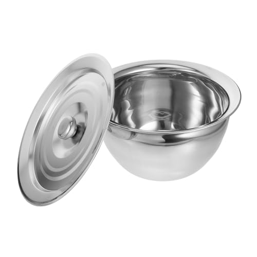 Tazón mezclador de acero inoxidable con tapa 9 pulgadas miniatura 1