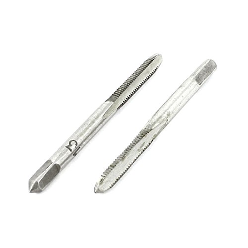 Aexit 3mm Flute Taps & Dies 0.5mm Pitch M3 x 0.5 HSS Metric Tap Extractors Tap 2pcs