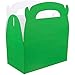 BEST PAPER GREETINGS Green Treat Boxes with Handles for Party Favors - 24 Count, 6.2 x 3.5 x 3.6 In - 300gsm Cardstock - Goodie Boxes for Kids Birthday Candy