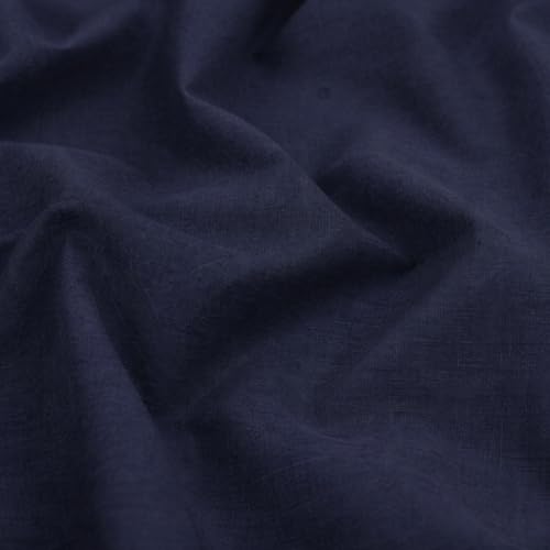 Image of Soimoi Blue Solid 60 * 60's Cotton Cambric Fabric by 5 Yards, 56 Inch Wide Light Weight Material Suitable for Kurtis, Blouses, Kids Clothing, Tunics, Dresses and Summer Apparel