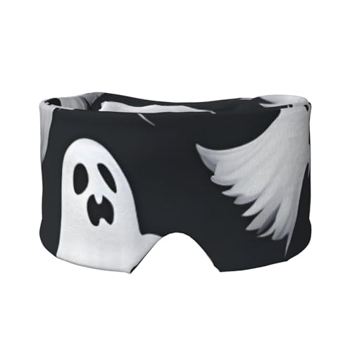 Orejeras opacas con diseño de fantasma blanco para Halloween, para adultos, niños, hombres y mujeres