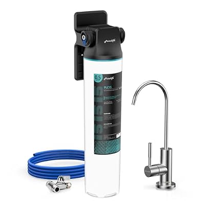 Frizzlife SW15F Multi-Layer Under Sink Water Filter, Reduces Chlorine, Lead, Fluoride, Heavy Metals, VOCs, Bad Taste & Odor, NSF Certified, 5min DIY Install, 3s Replacement