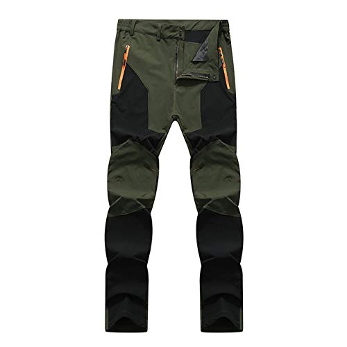2024 - Pantalones de senderismo al aire libre Pantalones ligeros impermeables Pantalones de montaña con Bolsillo Pantalones de esquí Invierno, Le Noir, XXL