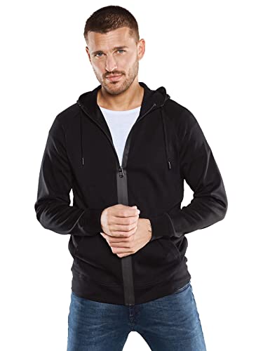 emilio adani Herren Sweatjacke aus Pima-Baumwolle, 33520, Schwarz in Größe L Cover
