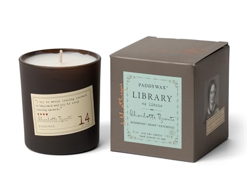 Paddywax Scented Candles Library Collection Luxury Artisan Candle, 170g, Charlotte Bronte