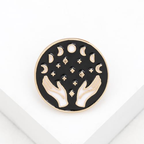 Holding Up The Moon And Starry Sky With Both Hands Enamel Pin Hat Coat Bag Decoration Delicate Cartoon Badge Jewelry Gift for Girls Women3