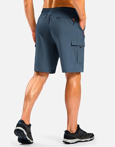 Image of Pudolla Men's Hiking Cargo Shorts with 5 Pockets Lightweight Casual Shorts