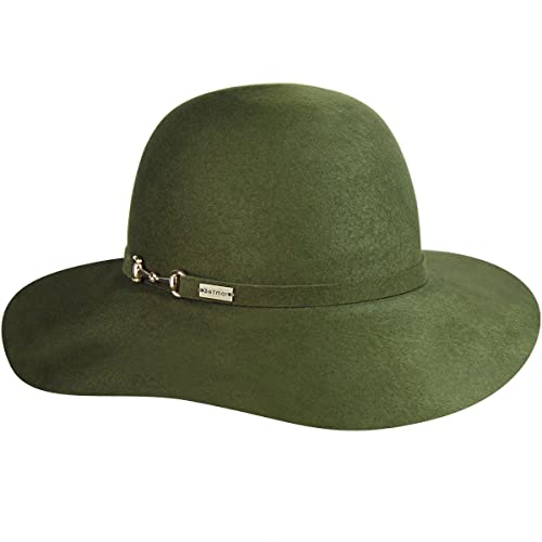Betmar Hannah LiteFelt Wide Brim Floppy Olive, M/L