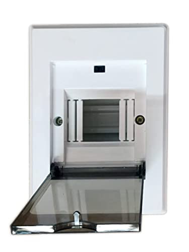 Image of DeHMY 4 Way Clear Cover MCB Distribution Box | Electrical DB Box for Miniature Circuit Breakers | Indoor Power Distribution Panel with Transparent Door