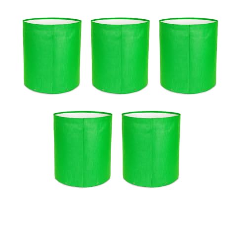 Image of HDPE UV Treated 340 GSM Plant Growing Bags for Terrace Gardening Easy to Use 15 x 15 Inch - Pack of 5